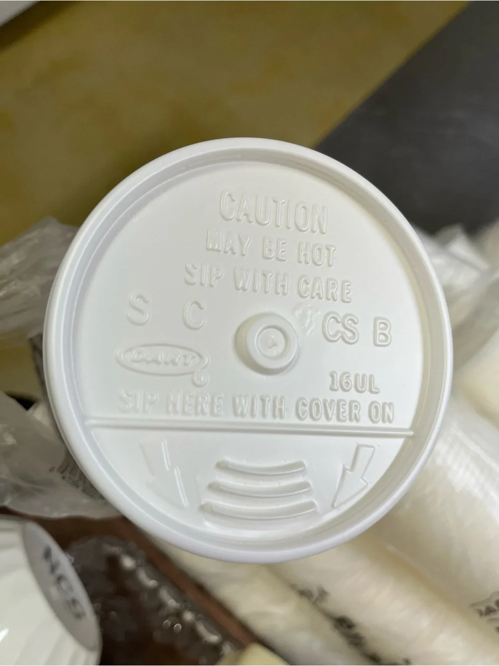 SipThru White Plastic Lids